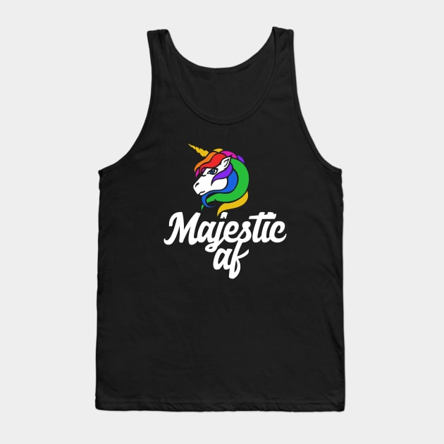 Majestic AF Unicorn Lover Tank Top by bubbsnugg